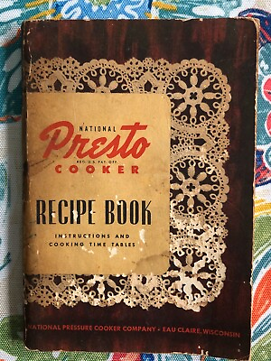 #ad Vintage National Presto Cooker Recipe Book Cookbook 1947 $3.50
