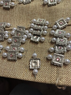 #ad 32 SILVER PLATED Vintage CHARMS JEWELRY MAKING $10.90