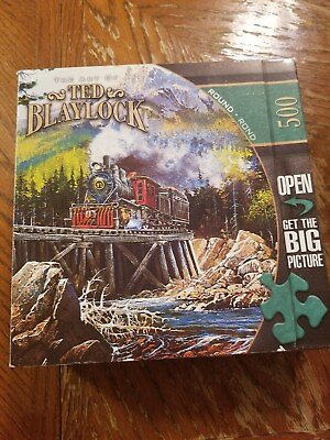 #ad Ted Blaylock MasterPieces Railways Scenic Express 500Pc Round Puzzle $10.00