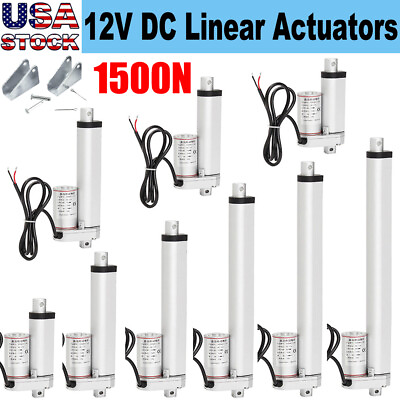 #ad 2quot; 18quot; Inch Stroke Linear Actuator 1500N 330lbs Pound Max Lift 12V Volt DC Motor $6.99