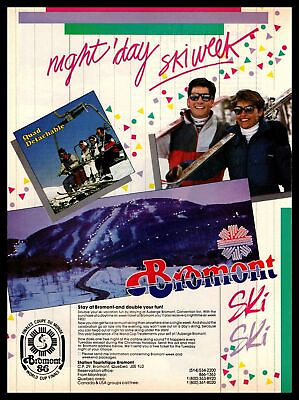 #ad 1986 Auberge Bromont Inn 86 World Cup Snow Ski Finals Quebec Canada Print Ad $10.46