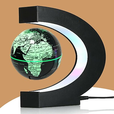 #ad RTOSY Multicolor Changing Magnetic Levitation Floating Globe Floating Globe ... $56.59