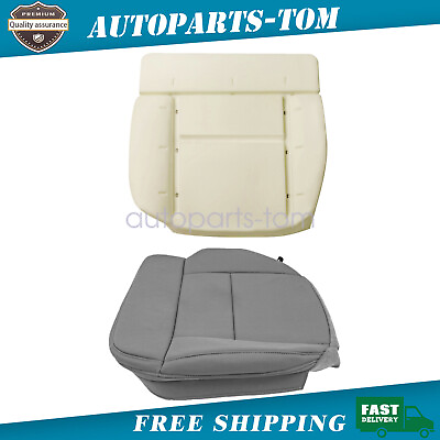 #ad For Ford F150 XLT STX FX4 2004 2008 Driver Bottom Seat Cover amp; Foam Cushion Gray $70.29