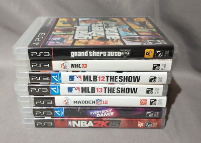 #ad Sony PlayStation 3 PS3 Lot of 7 Video Games Grand Theft * MLB * Madden * NBA $34.99