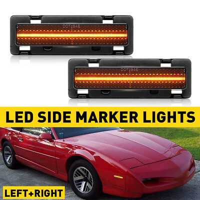 #ad 2PC Front Bumper Side Marker Lights lamps Replacement For 82 92 Pontiac Firebird $19.99
