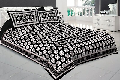 #ad Best Bedding Designer Cotton Double Bed Sheet 90x108 KING Flat SheetPillow Co C $94.49