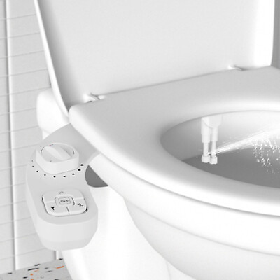 #ad Toilet Seat Attachment W Dual Nozzle Spray Bidet Adjustable Cold Hot Water Wash $37.37