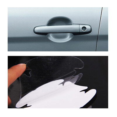 #ad 4x Universal Clear Car Door Handle Film Sticker Protector Anti Scratch Accessory C $3.47
