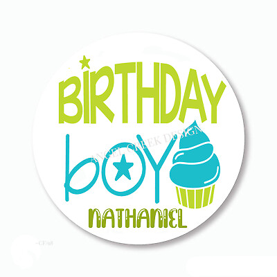 #ad Custom Personalized Birthday Boy Labels Party Favors Stickers Envelope Seals $4.74