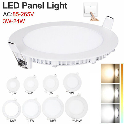 #ad 4Inch 6Inch 7Inch LED Ceiling Lights Ultra Thin Recessed Retrofits Kit Dimmable $16.99