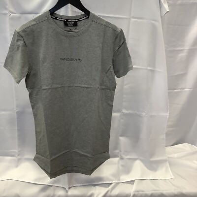 #ad Vanquish Mens Core Activewear T Shirt Gray Heathered Stretch Crew Neck S New $60.99