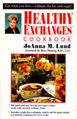 #ad Healthy Exchanges Cookbook Hardcover By Lund JoAnna M. GOOD $3.73