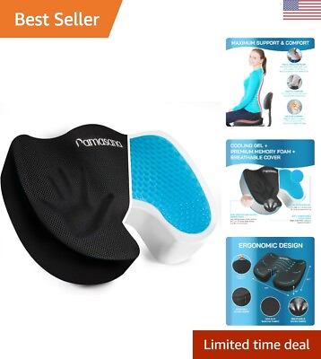 #ad Sciatica Pain Relief Cushion Cooling Gel Seat Cushion Memory Foam Support $59.99