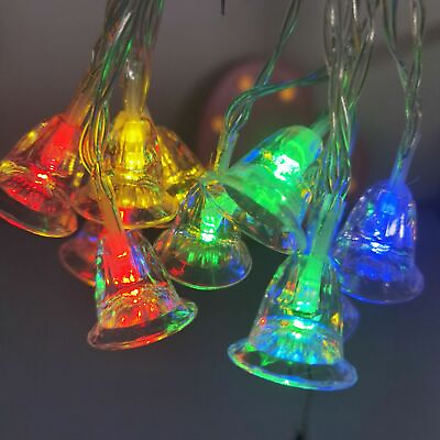 #ad 19.7ft LED Bell Lights String Lights Waterproof Multicolor Christmas Light Decor $9.99
