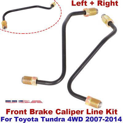 #ad Front Left and Right Brake Caliper Line Set For Toyota Tundra 4WD 2007 2014 US $16.14