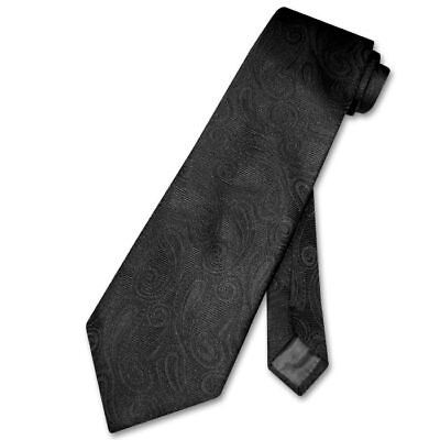 #ad COVONA Men#x27;s NeckTie BLACK Color PAISLEY Design Mens Neck Tie for Tuxedo or Suit $7.95