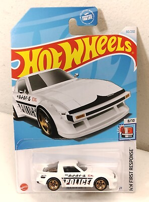#ad 2024 Hot Wheels HW First Response #8 Mazda RX 7 White Car 1 64 Kids Toy NEW $6.99