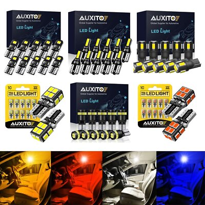 #ad AUXITO T10 Wedge LED Interior License Plate Light Dome Bulb 192 168 194 2825 Lot $8.49