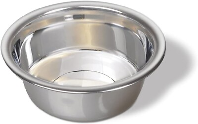 #ad Pets Small Lightweight Stainless Steel Dog Bowl Food And Water Dish Natural $4.49