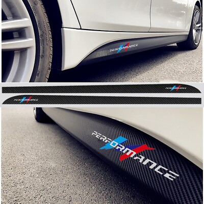 #ad M Performance Carbon Fiber Sticker Side Skirt Decal for BMW 1 3 4 5 6 7 M3 M5 M6 $21.99