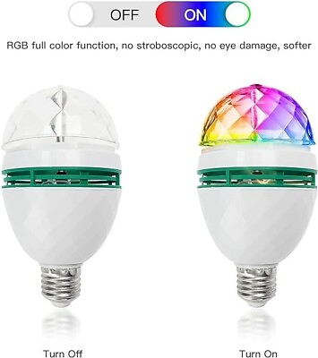 #ad LED Rotating full Color Disco Party light $12.99
