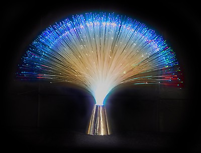 #ad Fiber Optic Light Glow Centerpiece Multi color 15 Inch $9.95