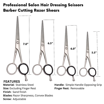 #ad Professional Salon Hair Dressing Scissors Barber Cutting Razor Shears Adjustable $5.40