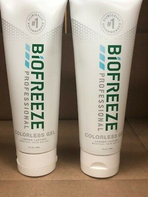 #ad NEW COLORLESS Biofreeze Professional Gel 4 Oz Tube Pack of 2 Exp 3 24 $19.99
