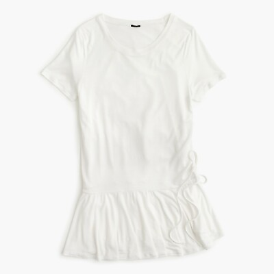 #ad NWT AUTHENTIC J.CREW $49.50 Gathered T Shirt WHITE J1669 XS * tunic top shirt $24.95