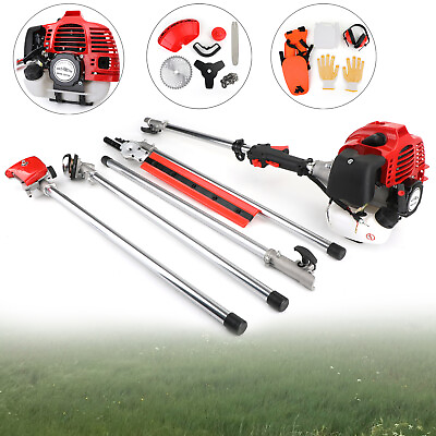 #ad 5 in 1 52cc Petrol Hedge Trimmer Chainsaw Brush Cutter Pole Saw Outdoor Tools L3 $174.99
