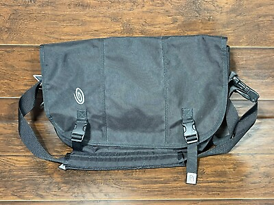 #ad Timbuk2 Classic Messenger Bag Medium Black Laptop Shoulder Strap Used Travel $29.95