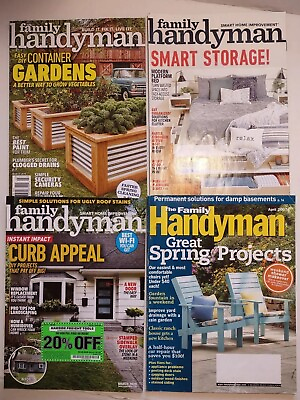 #ad 4 Family Handyman Magazines Home Improvement Garden Projects Spring Mar Apr $7.00