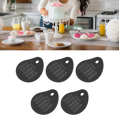 #ad Black 5pcs Silicone Bench Scraper Integrated Nonstick Cake Scraper Food New $17.19
