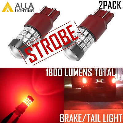 Alla Lighting 7443 LED Strobe Flashing Blinking Brake Tail LightParking Bulb2x $19.99