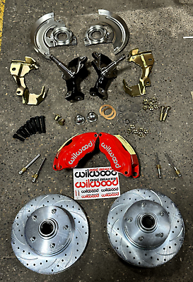 #ad 1964 72 Chevy Chevelle Red Drop Wilwood Power Brake Conversion Kit Slotted $644.87