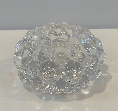 #ad Orrefors Clear Crystal Raspberry Bubble Votive Candle Holder 4 1 4quot; Anne Nilsson $33.99
