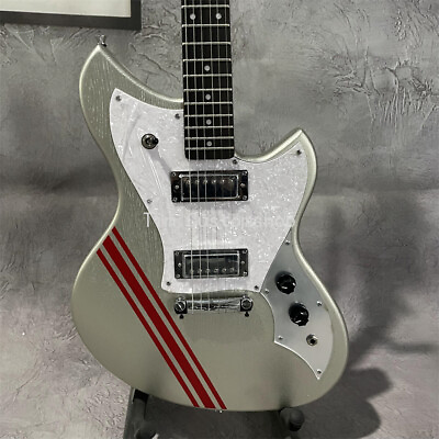 #ad Custom Silveramp;Red Stripe Serus Electric Guitar Ash Body Mini Pickups Maple Neck $285.17