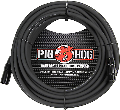 #ad Pig Hog PHM50 High Performance 8Mm XLR Microphone Cable Black 50 Feet $46.91