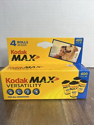 #ad Kodak Max Versatility 35mm Color Film 4 Rolls 24 Exp. ISO 400 Exp 02 2006 $19.99