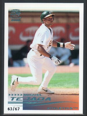 #ad Miguel Tejada 2000 Pacific Crown Collection Platinum Blue #207 63 67 Oakland A#x27;s $8.99