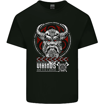 #ad Born to be Vikings Ragnar Odin Valhalla Mens Cotton T Shirt Tee Top GBP 13.74
