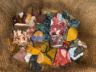 #ad 500 Carat Lots of Mixed Jasper Rough Plus a FREE Faceted Gemstone $13.15