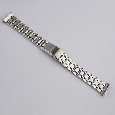 #ad 19mm Vintage Steel Curved End Watchband bracelets For Seiko belmatic 6139 6012 $21.89