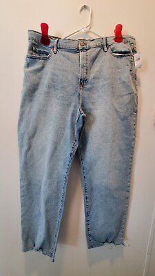 #ad New W Tags Old Navy Sky High Straight Leg Jeans Size 18R. Zipper Front. $10.00