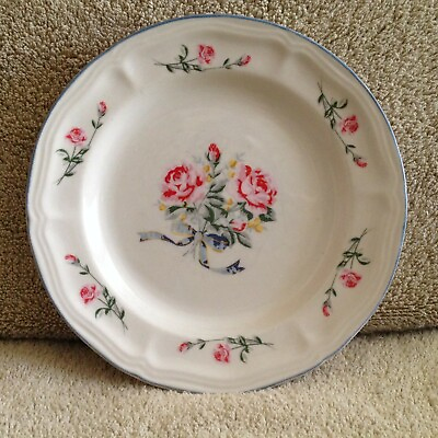 #ad 7 3 4 in Decorative Floral Design Porcelain Serving Dessert Plate $10.79