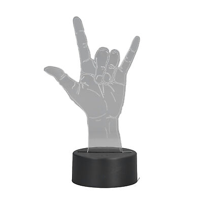 #ad 3D Sign Language I Love You Night Light Touch Control Adjustable USB Or AOS $13.55