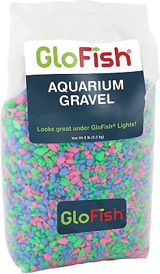 #ad Aquarium Gravel Pink Green Blue Fluorescent 5 Pound $8.35