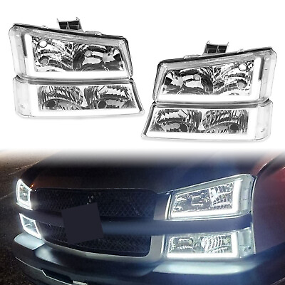 #ad For 2003 2007 Chevy Silverado 1500 2500 3500 LED DRL HeadlightsBumper Lamps $83.60