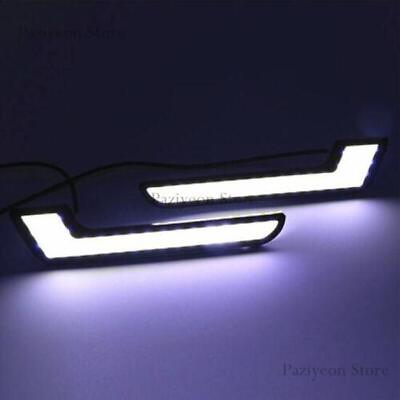 #ad Pair L Shape COB White LED Light Car Daytime Running Driving Light DRL Lamp 12V $13.99