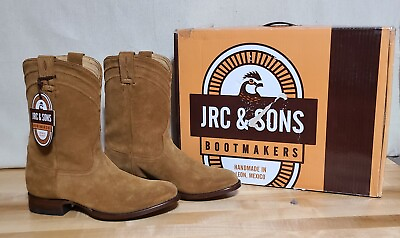 #ad JRC amp; Sons Suede Roper Cowboy Boots Mens 10 D Cooper Tan $119.99